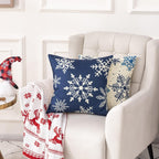4 Pack Christmas Pillow Covers 18X18 Inch Linen Holiday Decorative Throw Pillow Covers for Sofa, Couch, Outdoor, Farmhouse and Home Christmas Decor