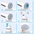 Automatic Soap Dispenser, Touchless Soap Dispenser Hand Soap Dispenser for Bathroom Waterproof Base Wall Mount Kitchen Soap Dispenser for Kitchen Sink,11.8Oz/350Ml(White)